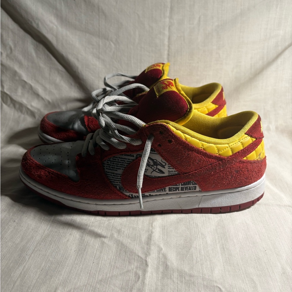 Nike Sb 
Size 12
SUPER RARE
Red and Yellow Sneakers